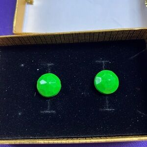 Elegant Green Stud Earrings